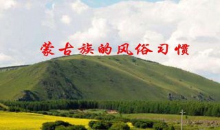 蒙古族的民风民俗 蒙古族的民风民俗作文500字