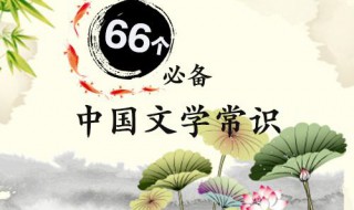 文学常识大全（中国文学常识大全）