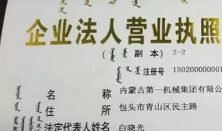 企业法人营业执照介绍 企业法人营业执照介绍模板