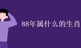 88年属什么的生肖（88年属什么的生肖属相）