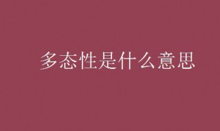 多态性是什么意思（染色体多态性是什么意思）