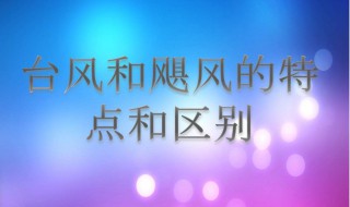 台风和飓风什么区别 台风和飓风什么区别啊