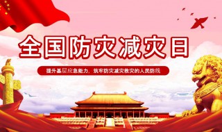 全国防灾减灾日宣传活动建议（全国防灾减灾日宣传活动建议和意见）