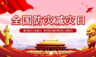 全国防灾减灾日活动形式（全国防灾减灾日的活动）