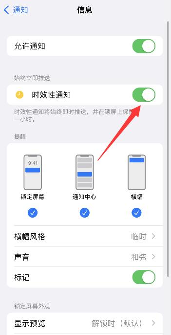 iPhone时效性通知什么意思