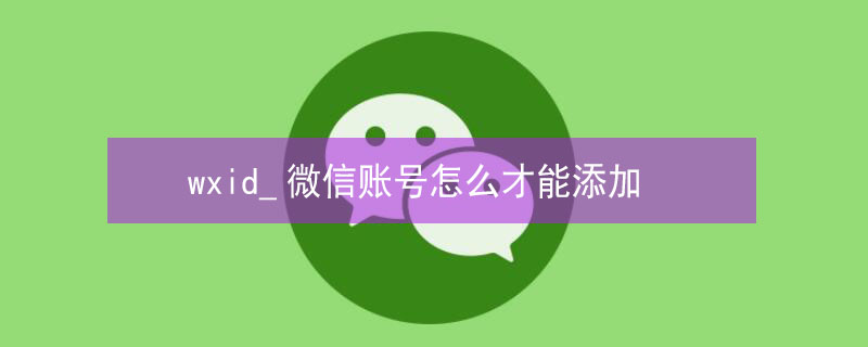 wxid_微信账号怎么才能添加