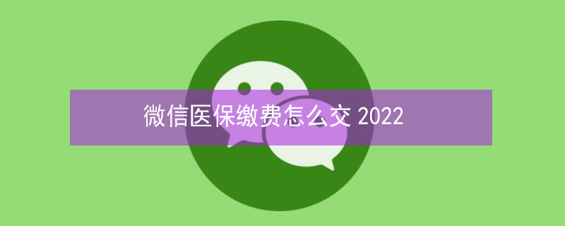 微信医保缴费怎么交2022