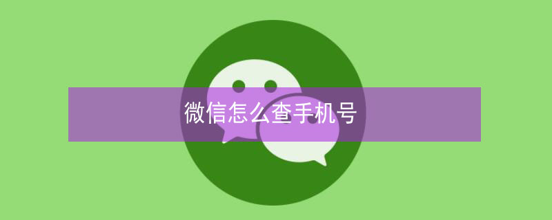 微信怎么查手机号