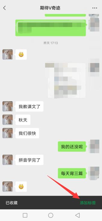 微信聊天记录突出标记怎么做