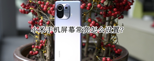 小米手机屏幕常亮怎么设置?（小米手机的常亮屏怎么设置）