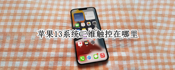 苹果13系统三维触控在哪里 iphone12三维触控在哪里