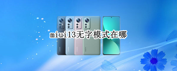 miui13无字模式在哪 miui13无字模式在哪下载