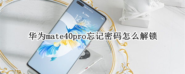 华为mate40pro忘记密码怎么解锁(华为mate40pro忘记密码怎么办)