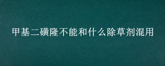 甲基二磺隆不能和什么除草剂混用 甲基二磺隆除草剂除什么草