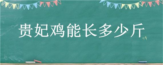 贵妃鸡能长多少斤（贵妃鸡能长多少斤百度贴吧）