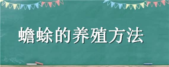 蟾蜍的养殖方法 蟾蜍的养殖方法?