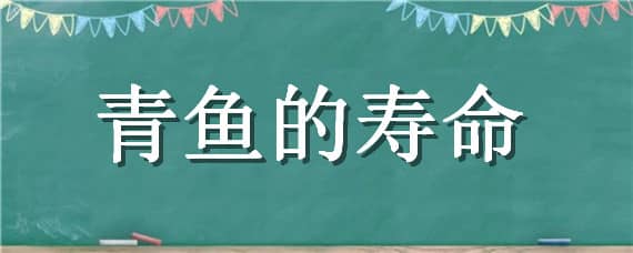 青鱼的寿命 青鳉鱼的寿命