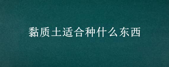 黏质土适合种什么东西 黏质土可以种什么植物?