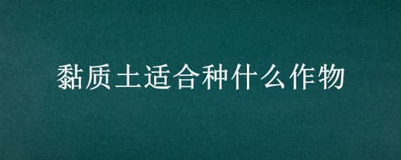 黏质土适合种什么作物（适合黏质土的农作物）