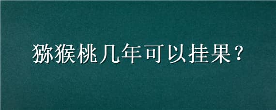 猕猴桃几年可以挂果 种植猕猴桃几年挂果一颗长果吗