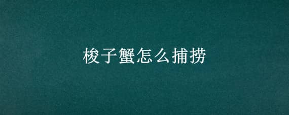 梭子蟹怎么捕捞 梭子蟹海捕