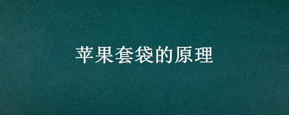 苹果套袋的原理 苹果套袋的作用及方法
