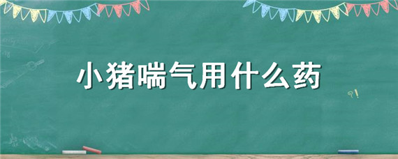 小猪喘气用什么药 小猪喘气用什么药治疗