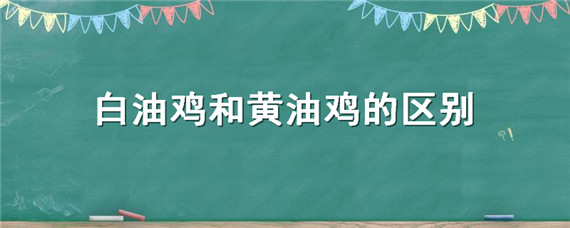 白油鸡和黄油鸡的区别 什么是黄油鸡