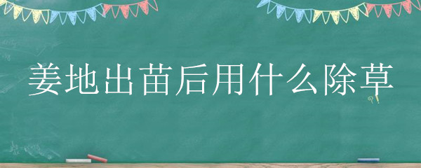 姜地出苗后用什么除草 生姜出苗后用什么除草