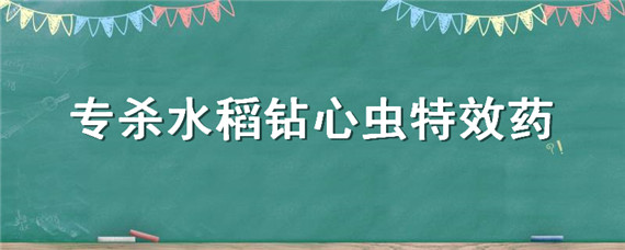 专杀水稻钻心虫特效药（专杀水稻钻心虫特效药全击130）