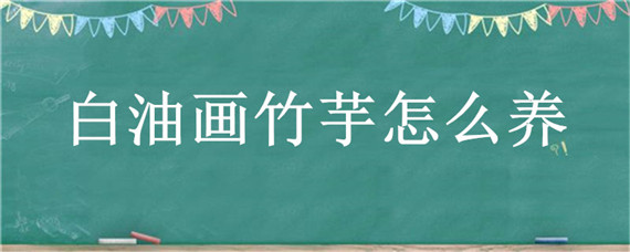 白油画竹芋怎么养 白油画竹芋好养吗