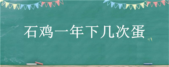 石鸡一年下几次蛋（石鸡多长时间下蛋呢）