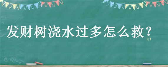 发财树浇水过多怎么救 发财树不小心水浇多了怎么办