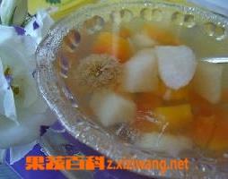冰糖木瓜雪梨菊花饮做法和营养（雪梨冰糖菊花枸杞的作法）