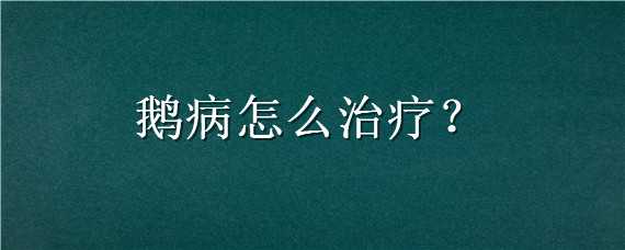 鹅病怎么治疗（鹅病防治诀窍）