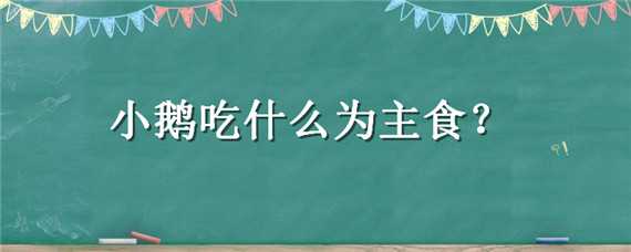 小鹅吃什么为主食 小鹅吃什么为主食好