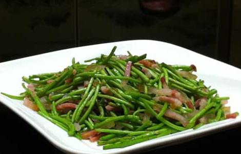 茼蒿炒肉的做法