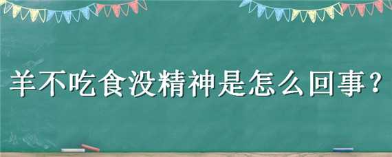 羊不吃食没精神是怎么回事 羊不吃食没精神是怎么回事儿