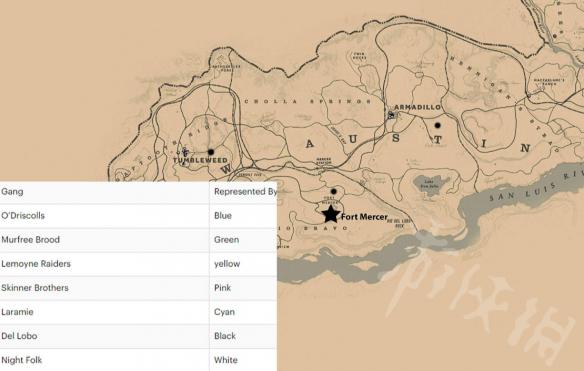 荒野大镖客2有哪些帮派 荒野大镖客2帮派分布一览