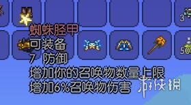 泰拉瑞亚召唤师装备详解 泰拉瑞亚召唤师有哪些装备 蜘蛛魔杖