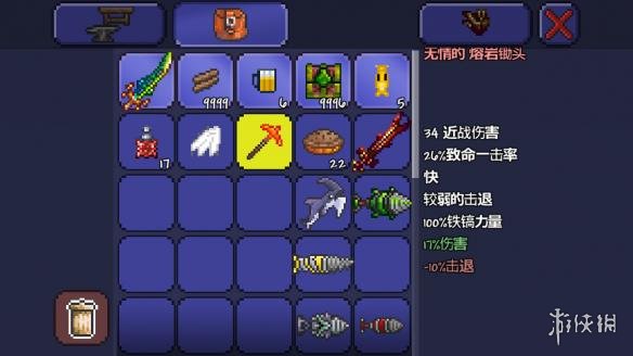 泰拉瑞亚pe版本各武器极限伤害汇总 pe版本武器伤害上限一览 木剑