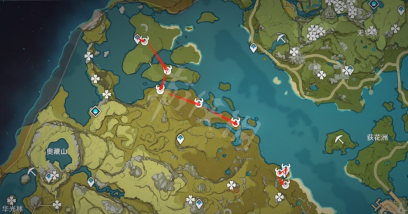 原神骗骗花蜜在哪采集 原神骗骗花蜜采集路线分享