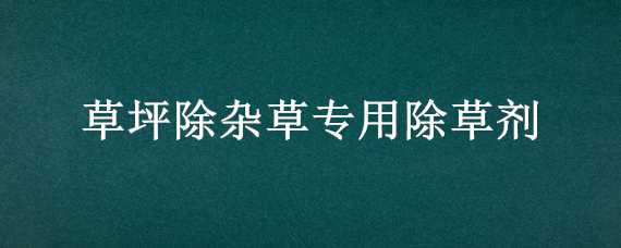 草坪除杂草专用除草剂 草坪除杂草专用除草剂用什么药水