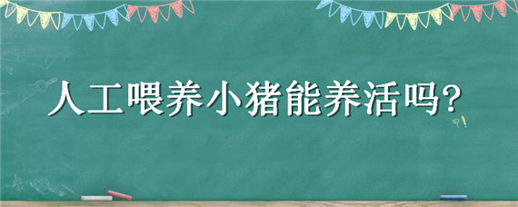 人工喂养小猪能养活吗 小猪人工喂奶能活吗