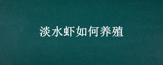 淡水虾如何养殖（淡水虾的养殖方法家里养殖）