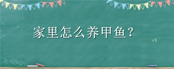 家里怎么养甲鱼 家里怎么养甲鱼水多深