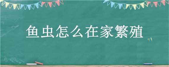 鱼虫怎么在家繁殖 鱼虫怎么在家繁殖视频