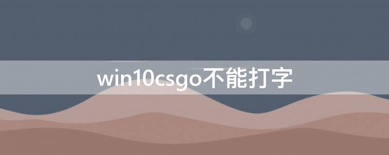 win10csgo不能打字