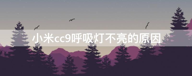 小米cc9呼吸灯不亮的原因