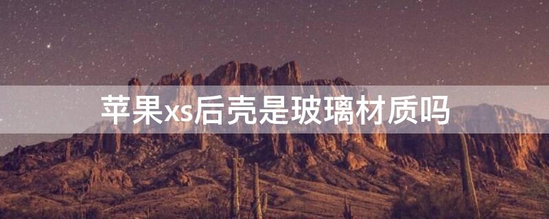 iPhonexs后壳是玻璃材质吗